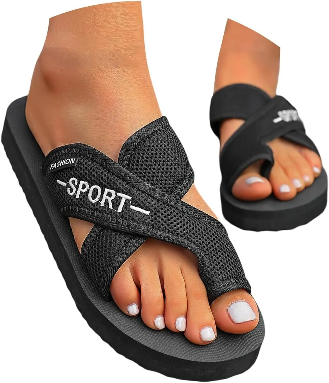 Sandals For Women 2025 Comfortable Orthopedic Summer Sandals Wide Beach Breathable Mesh Hollow Mesh Slide Shoes