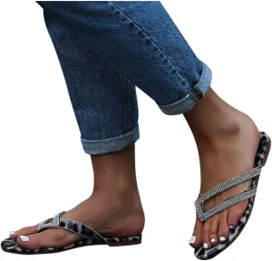 Sandals for Women Flat,Women's 2020 T-Strap Comfy Platform Sandal Shoes Summer Beach Travel Fashion Slipper Flip Flops