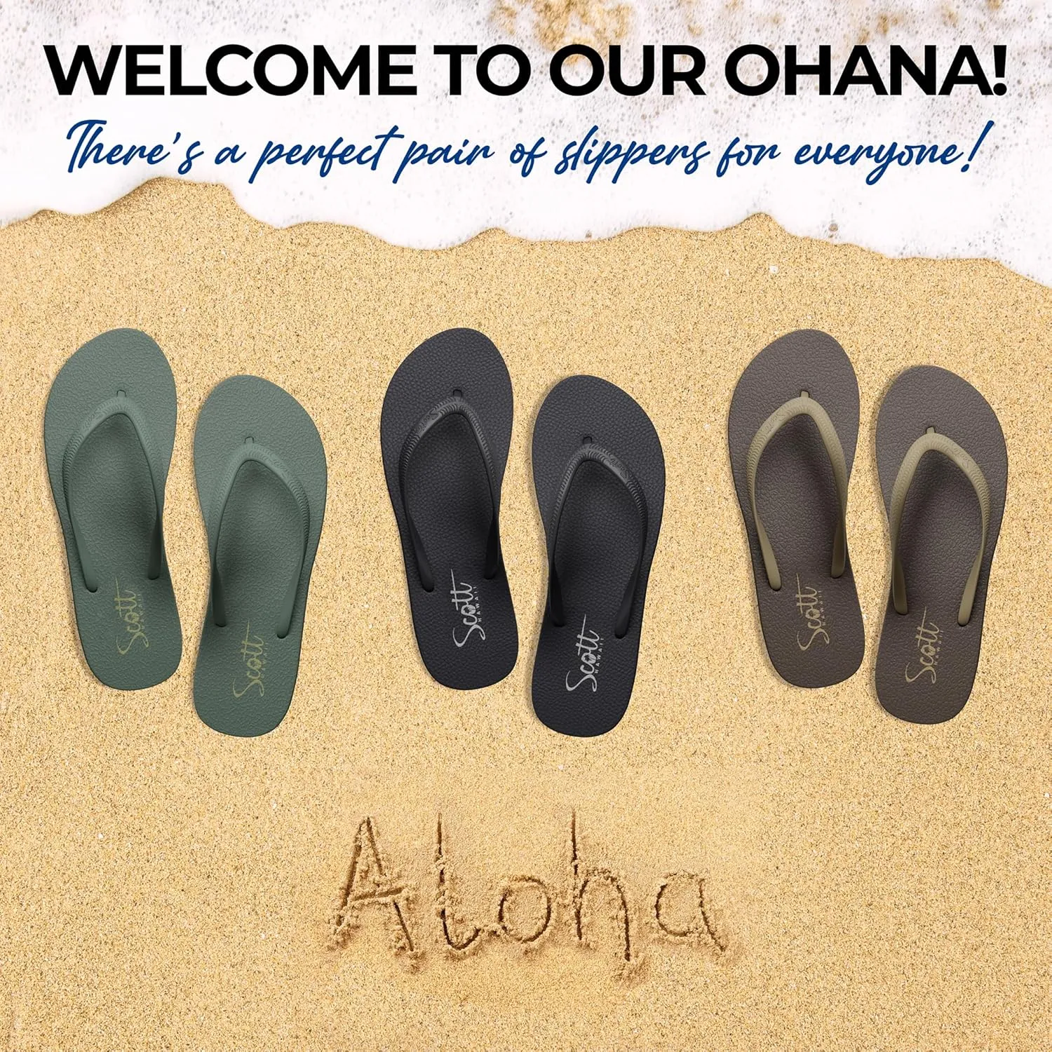 Scott Hawaii Women's Moena Flip Flop | Soft Yoga Mat Insole | Lightwieght Non-slip Outsole | Arch Support For All Day Wear