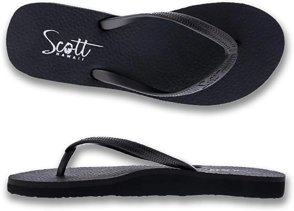 Scott Hawaii Women's Moena Flip Flop | Soft Yoga Mat Insole | Lightwieght Non-slip Outsole | Arch Support For All Day Wear