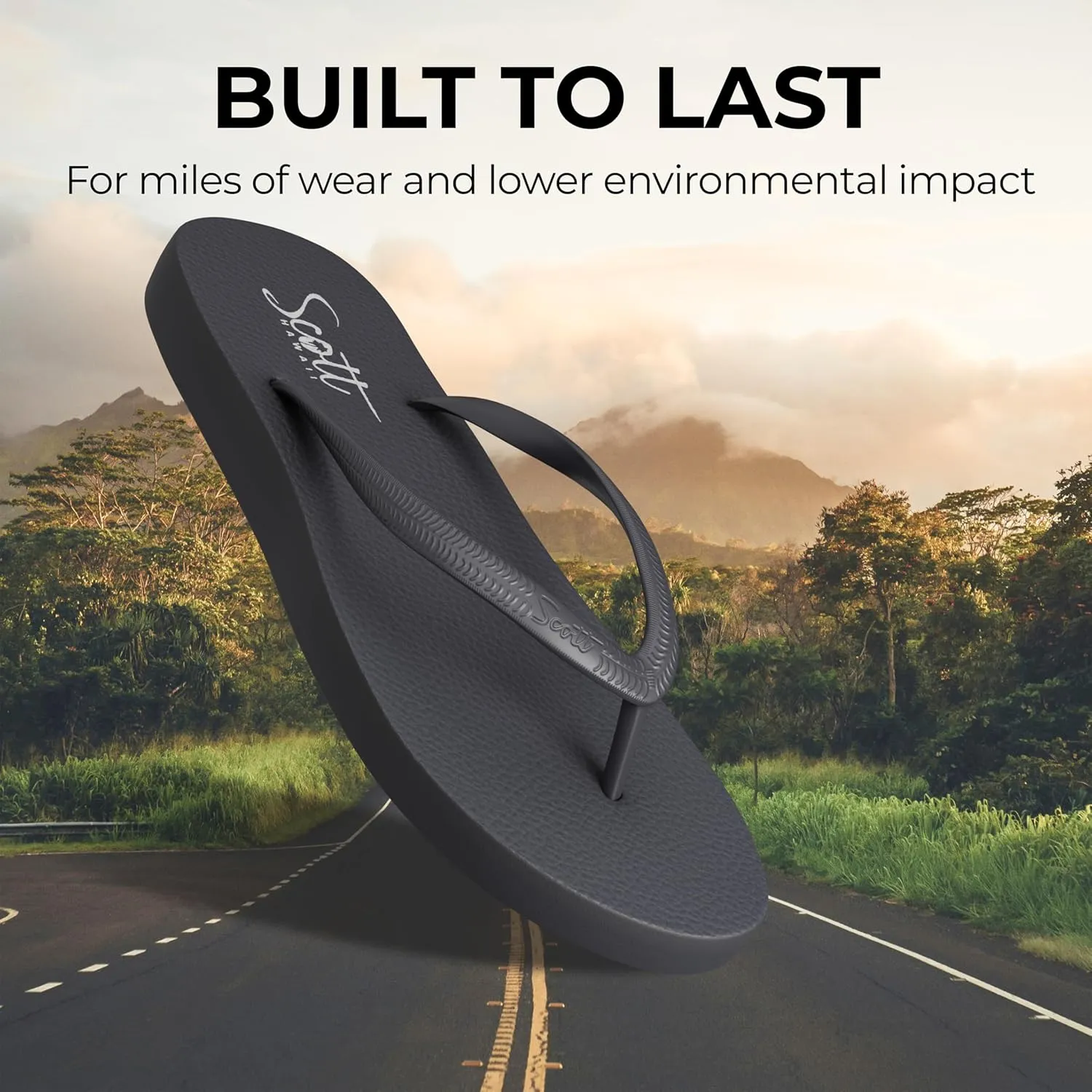 Scott Hawaii Women's Moena Flip Flop | Soft Yoga Mat Insole | Lightwieght Non-slip Outsole | Arch Support For All Day Wear