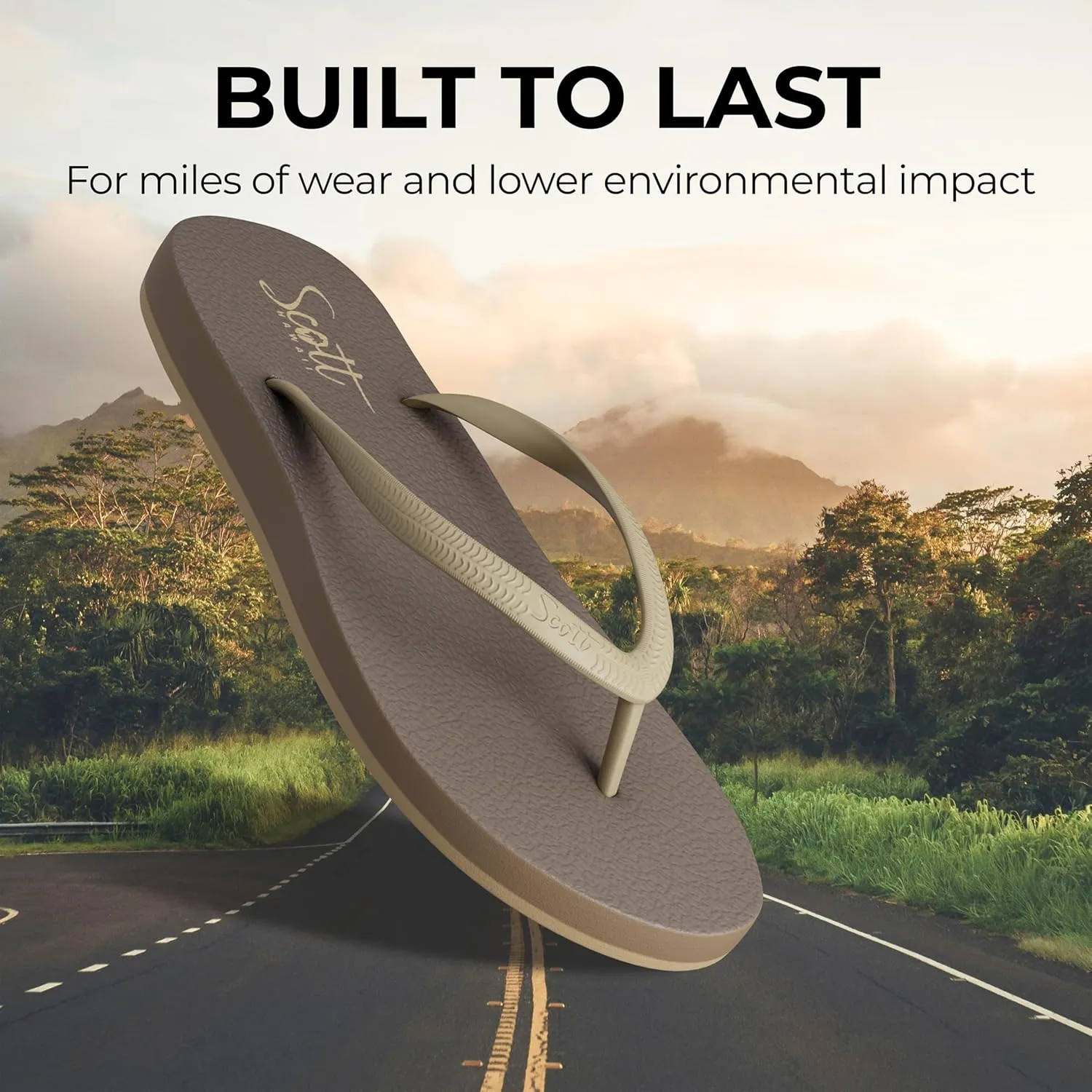 Scott Hawaii Women's Moena Flip Flop | Soft Yoga Mat Insole | Lightwieght Non-slip Outsole | Arch Support For All Day Wear