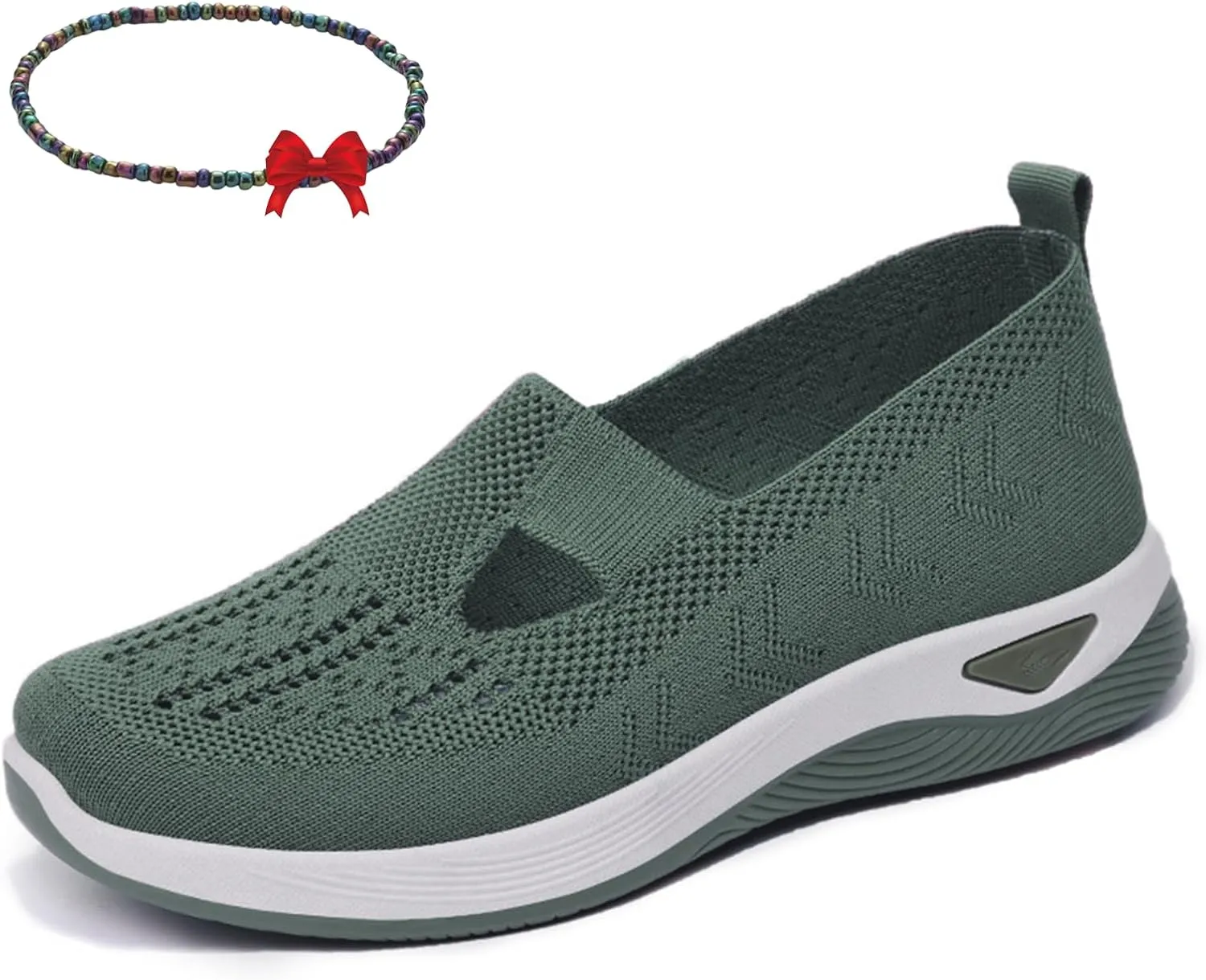 Shoes for Women, Orthopedic All-Day Comfort Sneakers, Breathable Knitted Soft Slip-On Walking Shoes