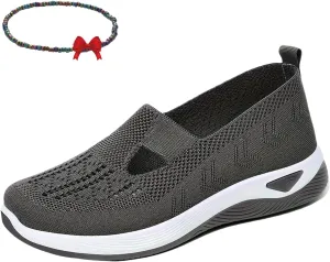Shoes for Women, Orthopedic All-Day Comfort Sneakers, Breathable Knitted Soft Slip-On Walking Shoes