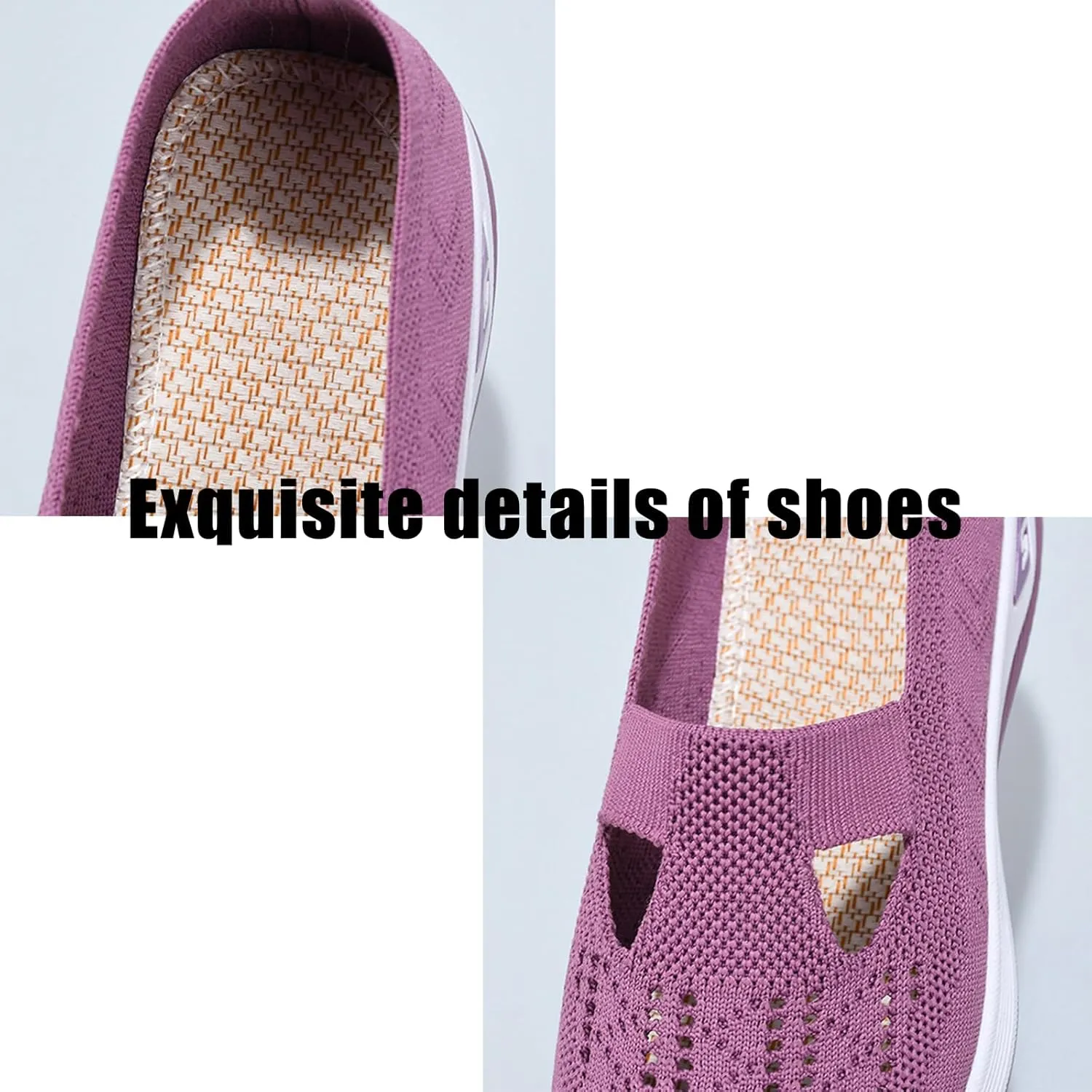 Shoes for Women, Orthopedic All-Day Comfort Sneakers, Breathable Knitted Soft Slip-On Walking Shoes