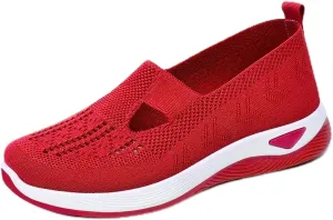 Shoes for Women, Orthopedic All-Day Comfort Sneakers, Breathable Knitted Soft Slip-On Walking Shoes