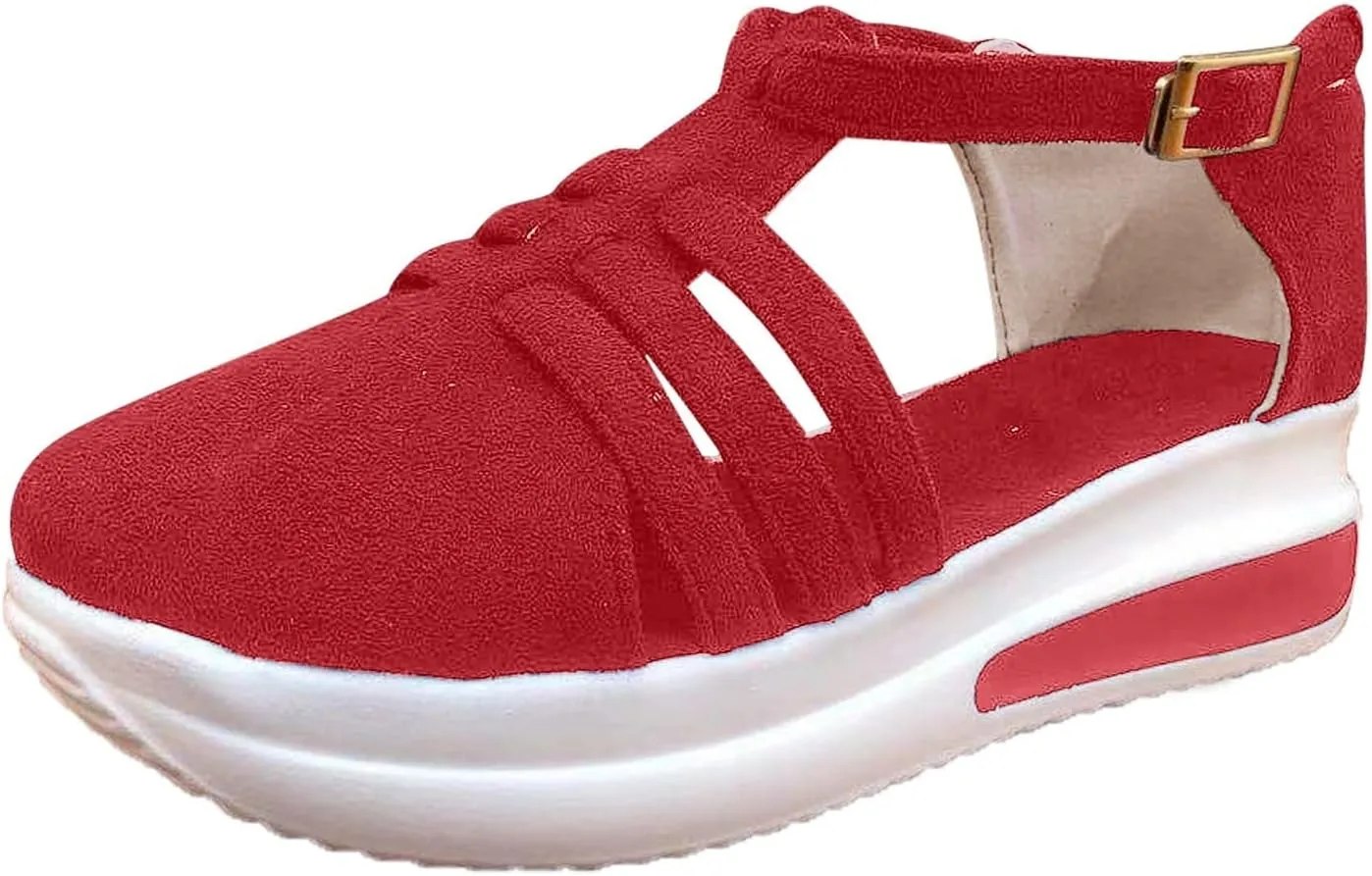 Shoes for Women, Sandals Women Wedge Casual Breathable Flat Slippers Open Toe Outdoor Beach Sandals