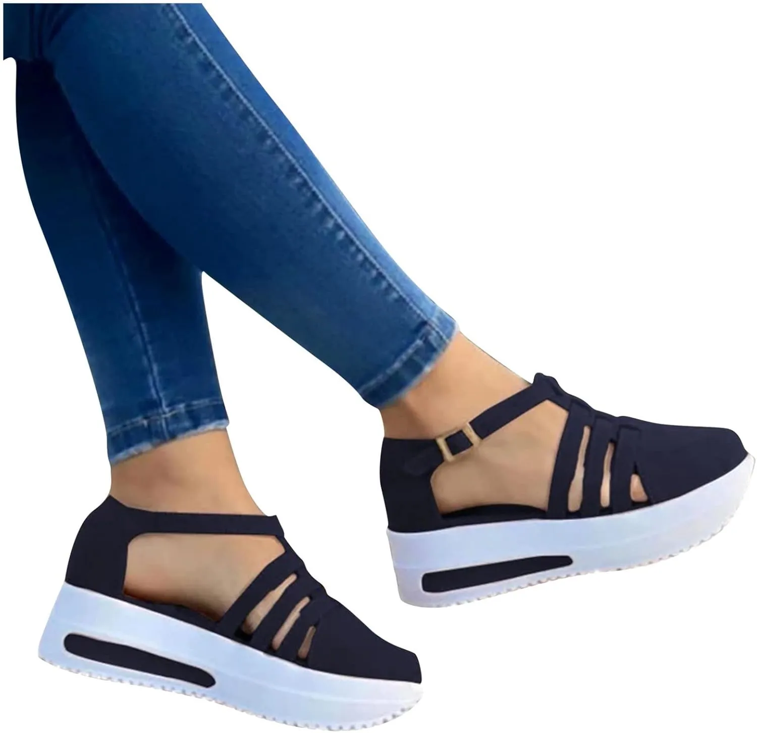 Shoes for Women, Sandals Women Wedge Casual Breathable Flat Slippers Open Toe Outdoor Beach Sandals