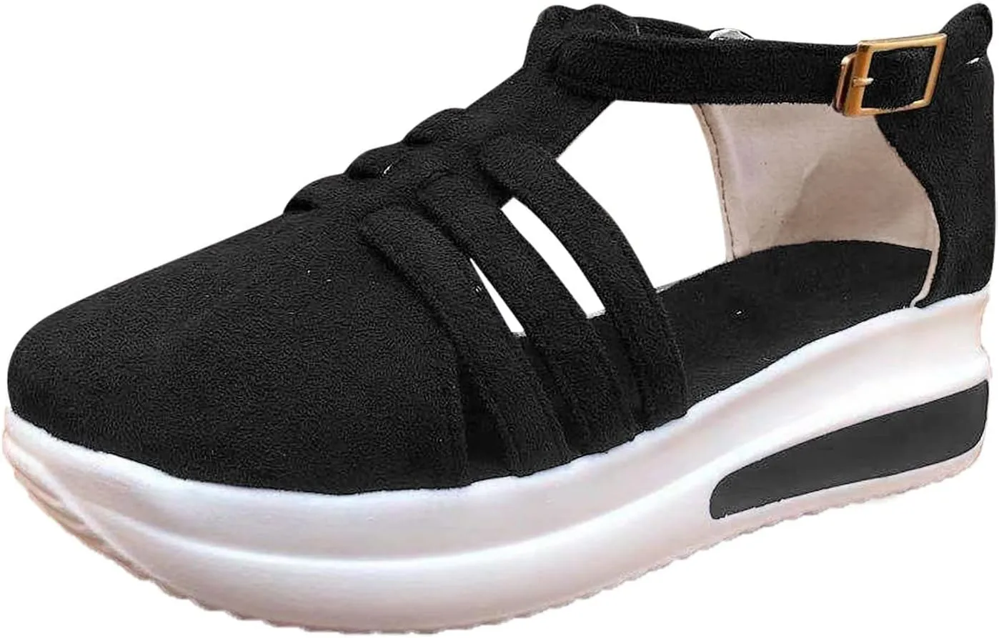 Shoes for Women, Sandals Women Wedge Casual Breathable Flat Slippers Open Toe Outdoor Beach Sandals