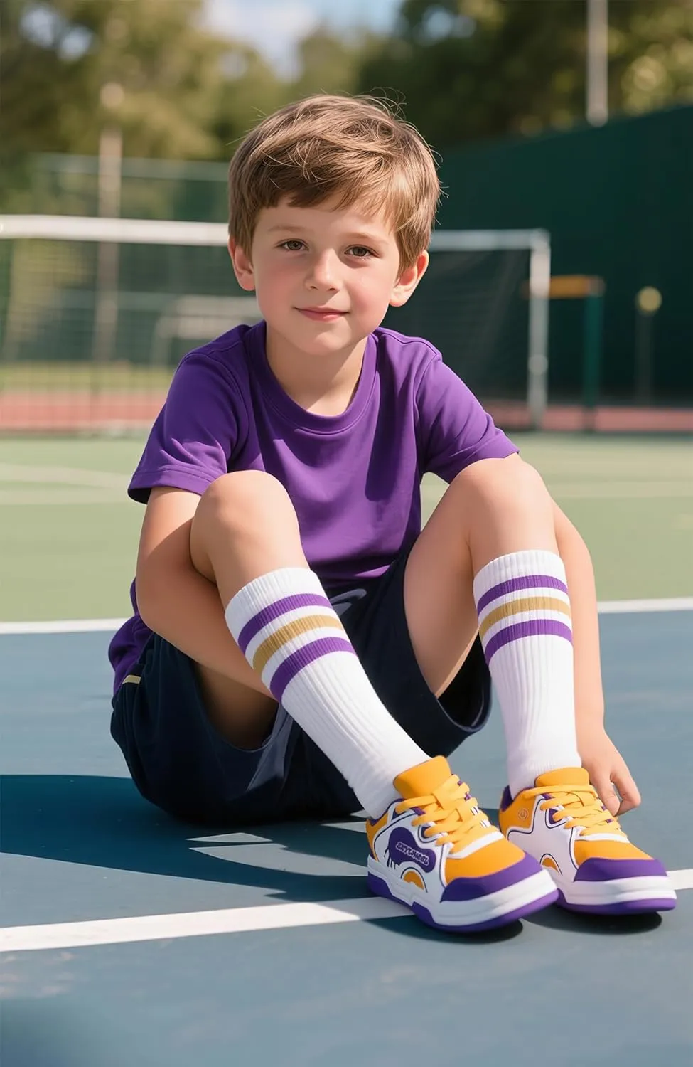 SKYWHEEL Kids Sneakers for Boys Gilrs Light Up Tennis Shoes Size 11 to Big Kids Size 3 Skate Shoes Lace up Athletic Running Walking Sneakers