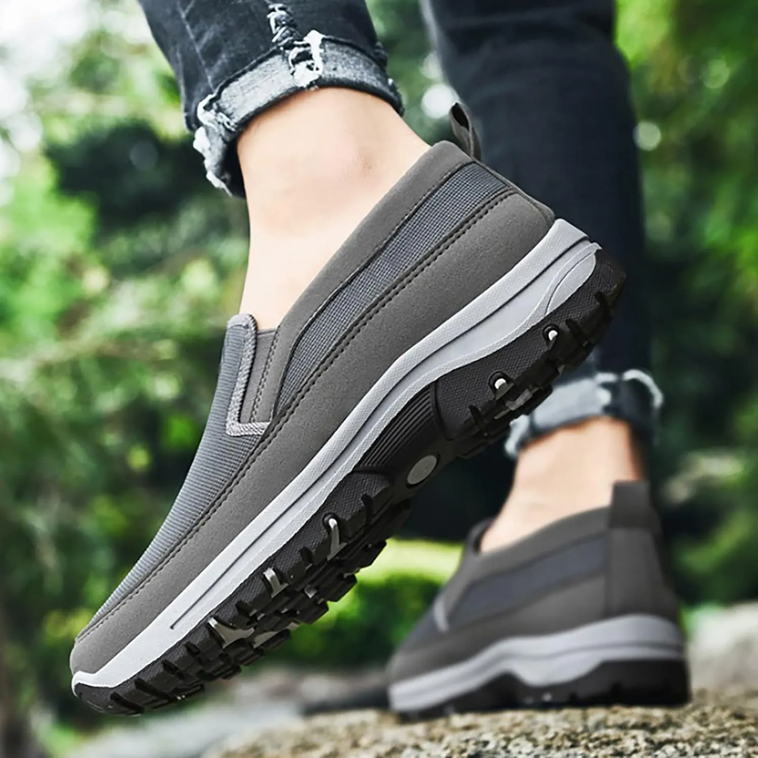 Slip On Shoes Women Sneakers for Women Clearance Women Loafers Closed Back Lightweight Breathable Women's Christmas Shoes Women's Wide Loafers