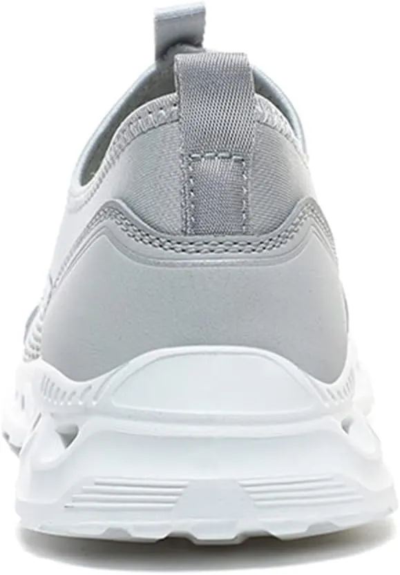 Slip on Walking Shoes for Men Comfy Knitted Memory Foam Breathable Fashion Sneakers Non Slip Arch Support Cushioning Training Gym Shoes Wide Width