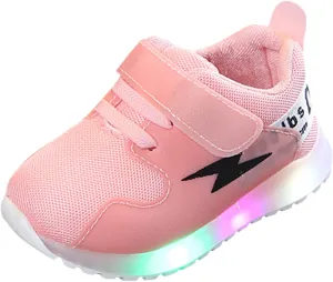 Sneakers for Girls Boys Kid Shoes with LED Light Up Shoes Shiny Toddler Sneakers Light Up for Christmas Birthday