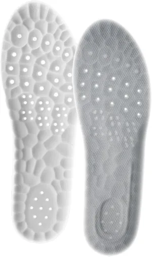 Soft Memory Foam Shoe Insoles - Sports Shock Absorbing Insoles for Standing All Day 4D Arch Support Shoe Inserts Comfortable Sole Inserts with Breathable Mesh (Men Size:11-12, Gray)
