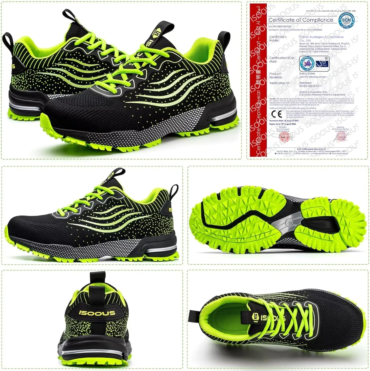 Steel Toe Shoes for Men Women Lightweight Safety Shoes Comfortable Cushion Steel Toe Sneakers Indestructible Work Shoes