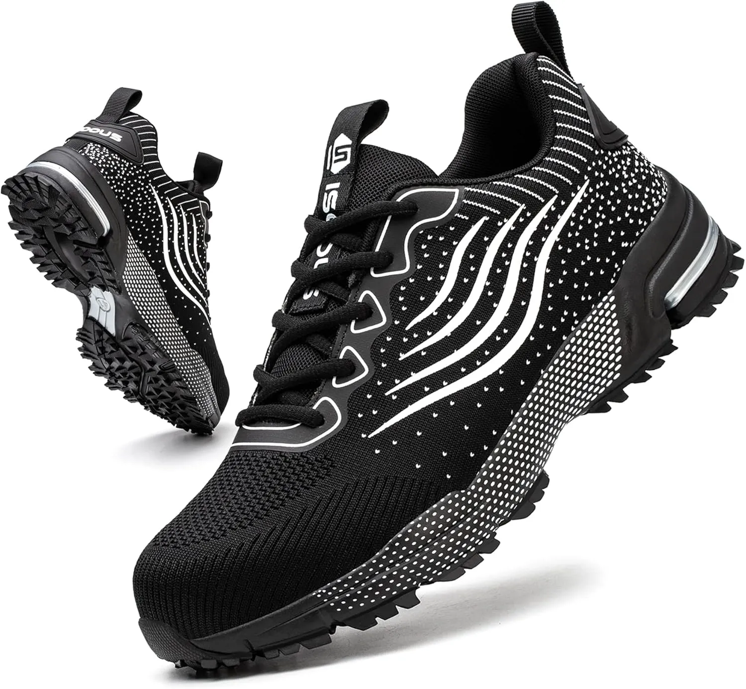 Steel Toe Shoes for Men Women Lightweight Safety Shoes Comfortable Cushion Steel Toe Sneakers Indestructible Work Shoes