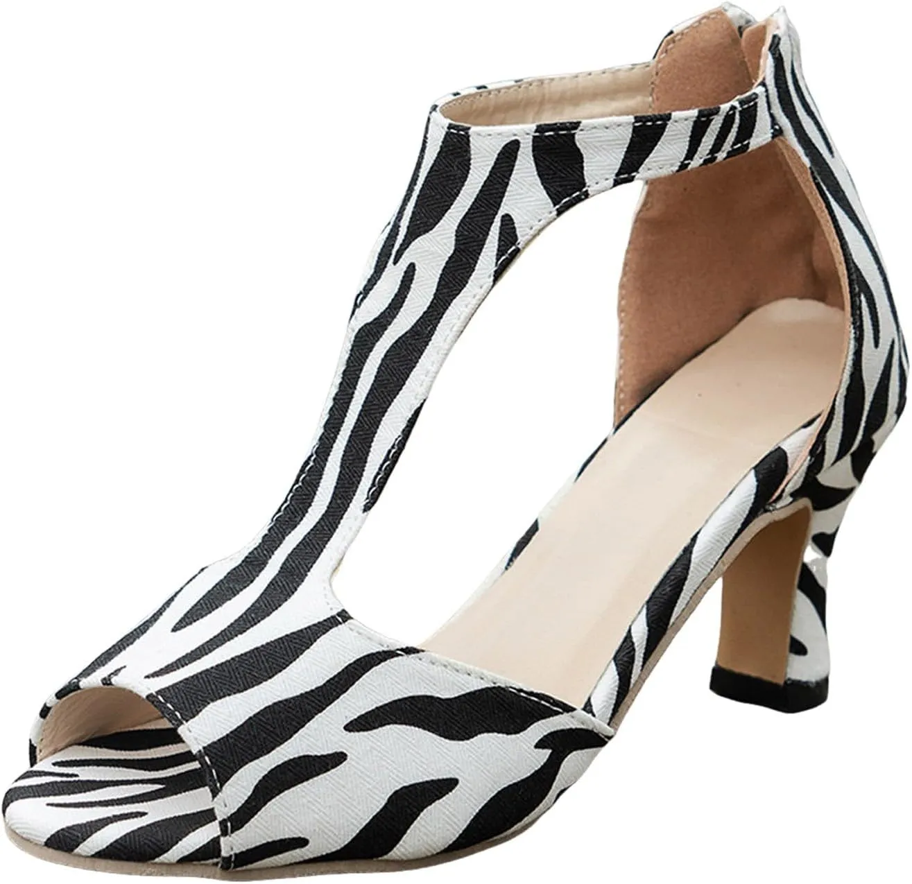 Strappy Heels for Women Prom Heeled Sandals for Women Women's Sandals Women's Chunk Low Heel Pump Sandals