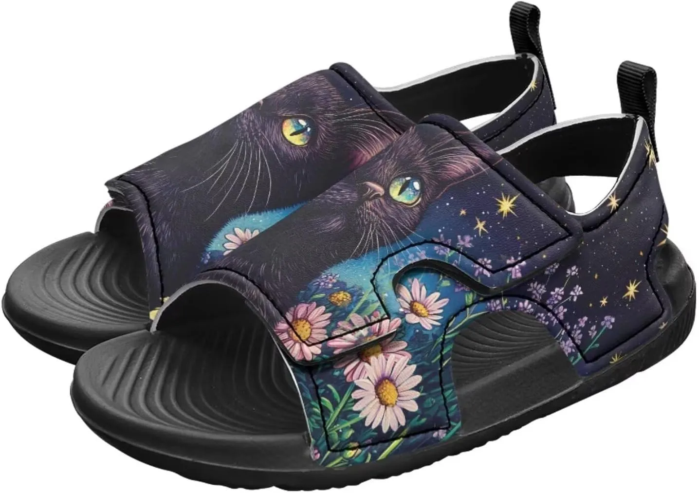 Sunflower Cow Sandals Boys Sport Athletic Hiking Sandals Lightweight Open Toe Summer Beach Water Shoes for Toddler Kids