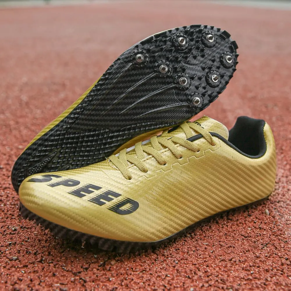 THESTRON Unisex Track Spikes Running Sprint Shoes Track & Field Shoes for Men Women Kids Cool Racing Running Sneakers