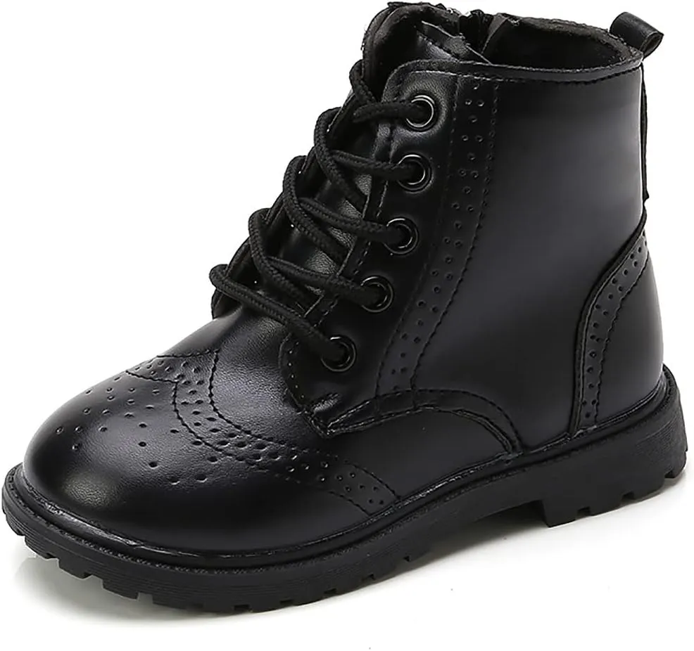 Timatego Toddler Boys Girls Hiking Boots Waterproof Non Slip Warm Winter Ankle Oxford Shoes Kids Rain Snow Boots(Toddler/Littler Kid)