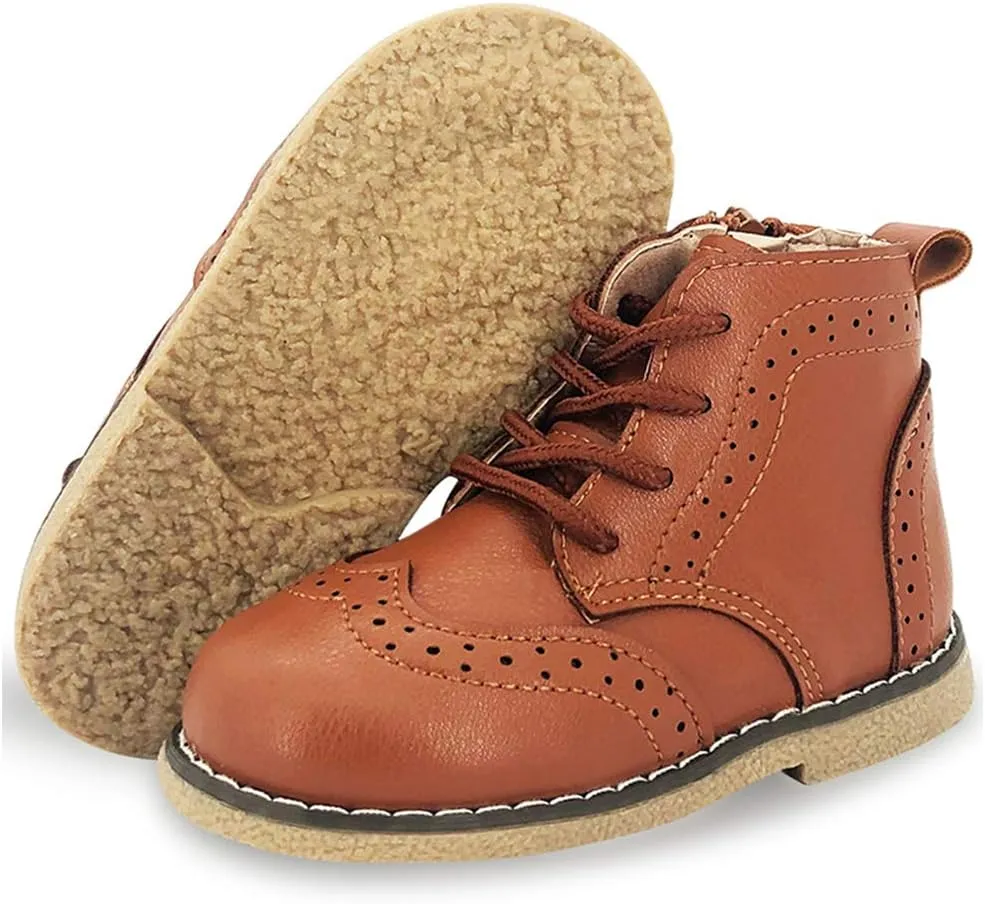 Timatego Toddler Boys Girls Hiking Boots Waterproof Non Slip Warm Winter Ankle Oxford Shoes Kids Rain Snow Boots(Toddler/Littler Kid)