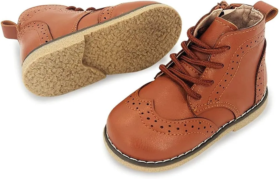 Timatego Toddler Boys Girls Hiking Boots Waterproof Non Slip Warm Winter Ankle Oxford Shoes Kids Rain Snow Boots(Toddler/Littler Kid)