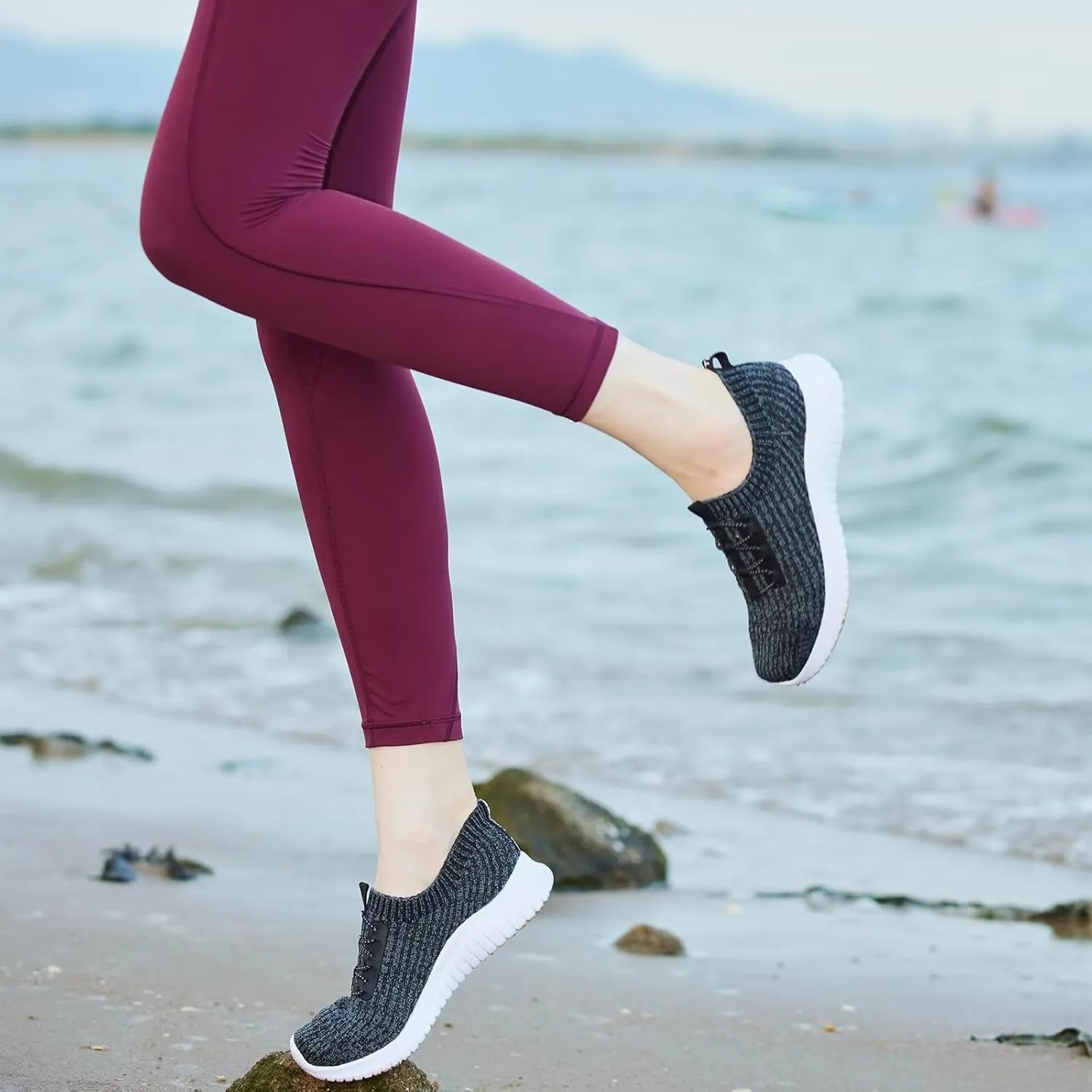 TIOSEBON Women's Slip On Walking Shoes Lightweight Casual Running Sneakers