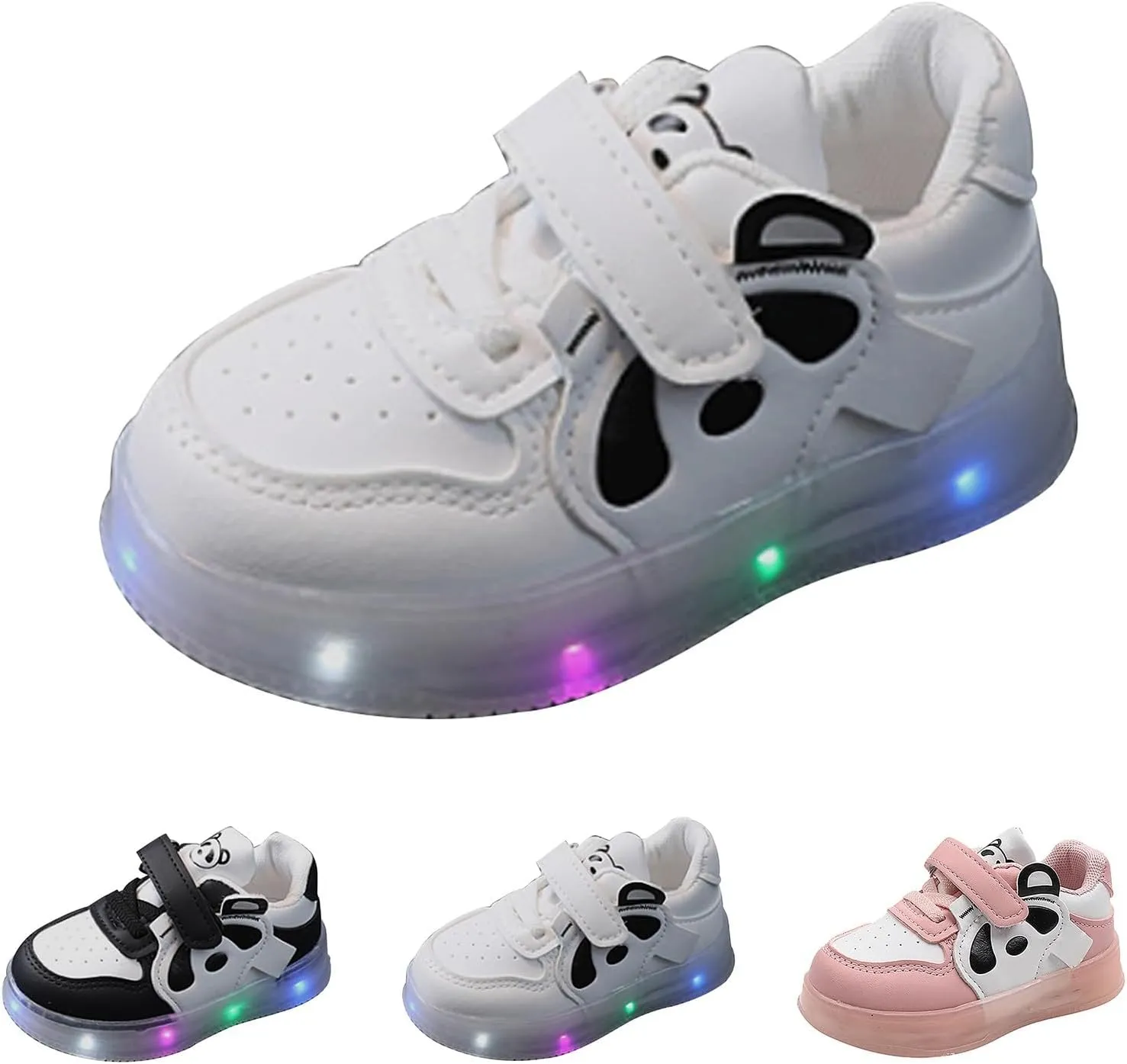 Toddler Boys Girls Light Up Shoes Little-Kids Flashing Soft Bottom Breathable Sport Shoes Children Luminous Trainer