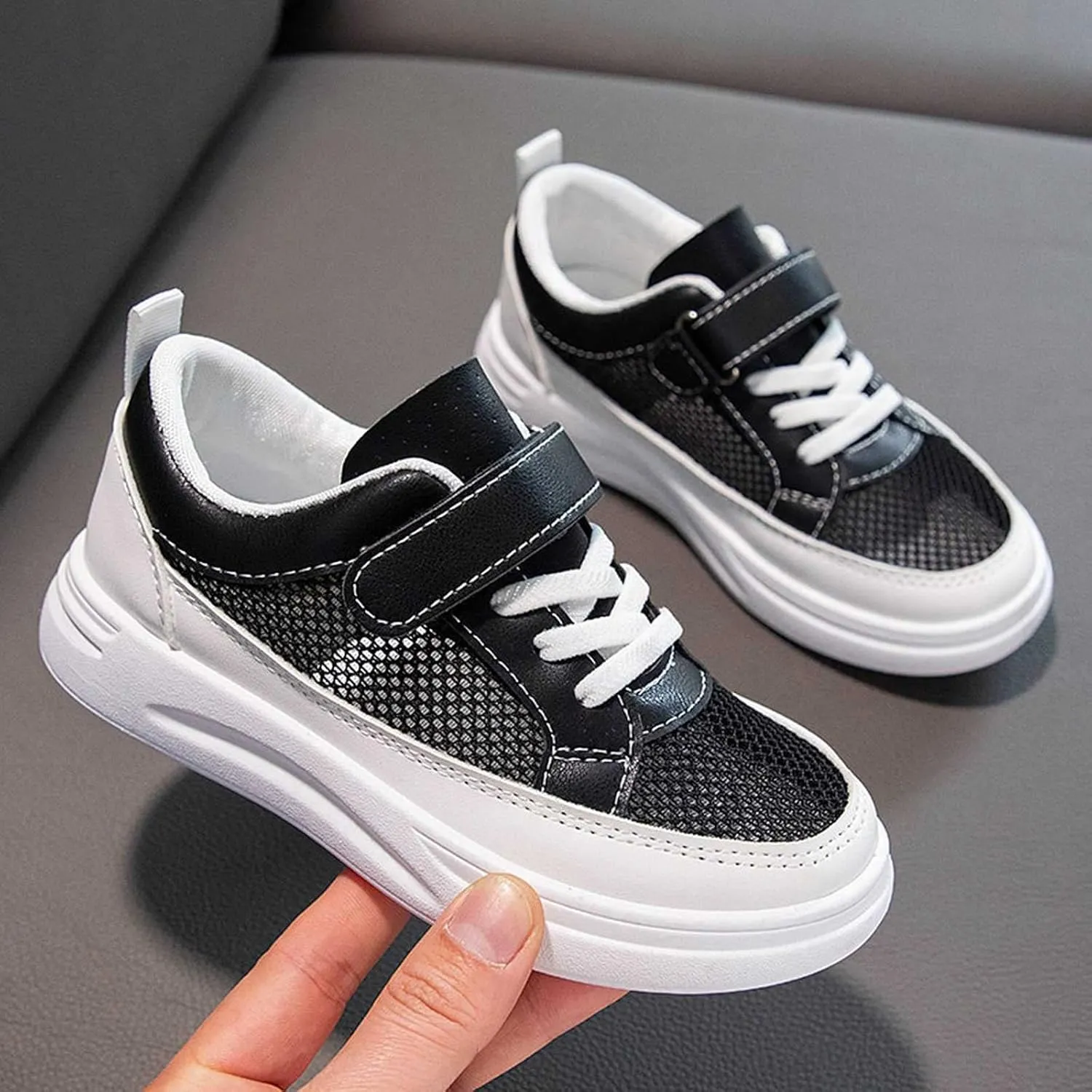 Toddler Boys Girls Tennis Shoes Kids Slip On Barefoot Shoes Wide Casual Walking Running Sneakers for Little Kid