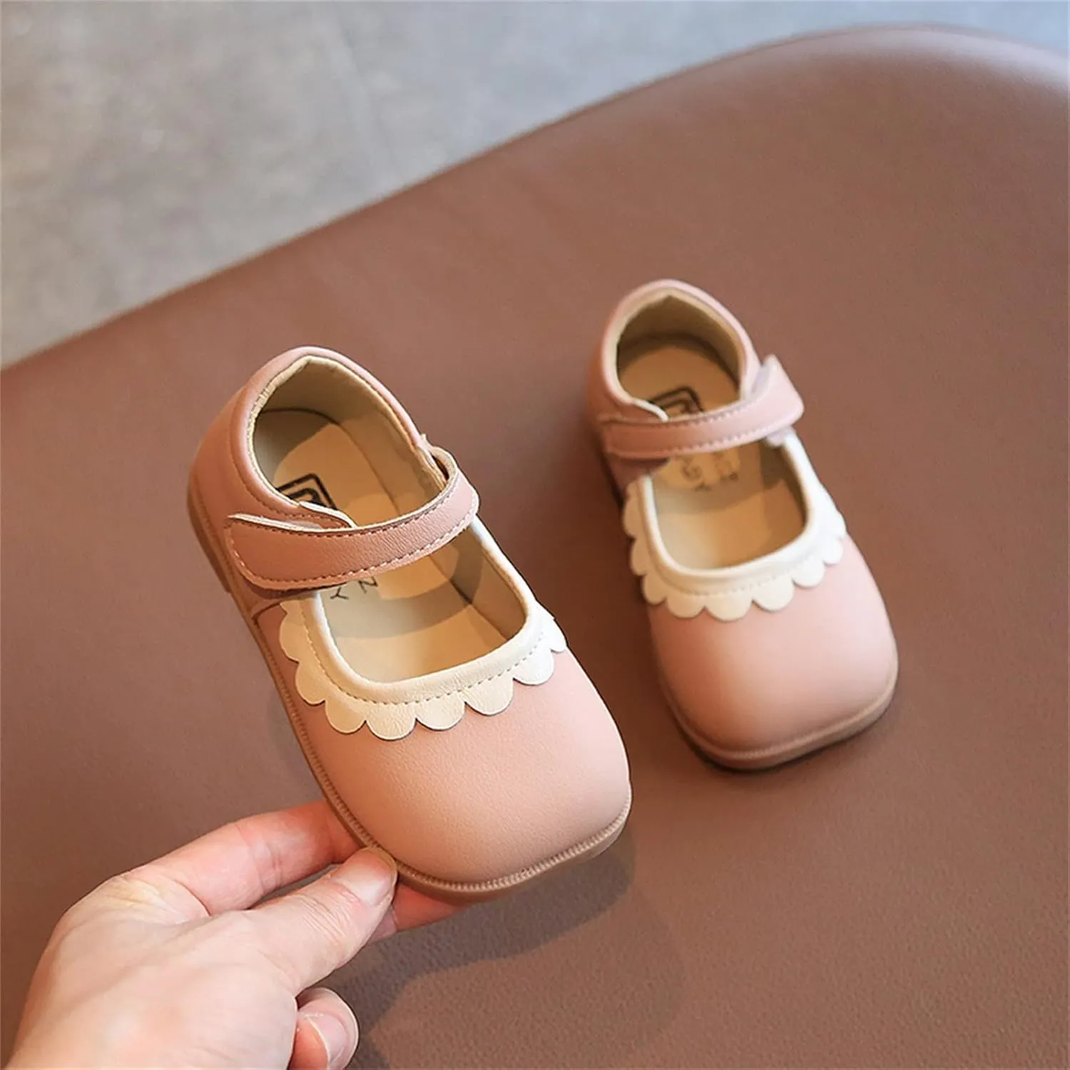 Toddler Casual Shoes Summer and Autumn Girls Boots Cute Flat Solid Color Lace Hook Loop Casual Comfortable Shoes