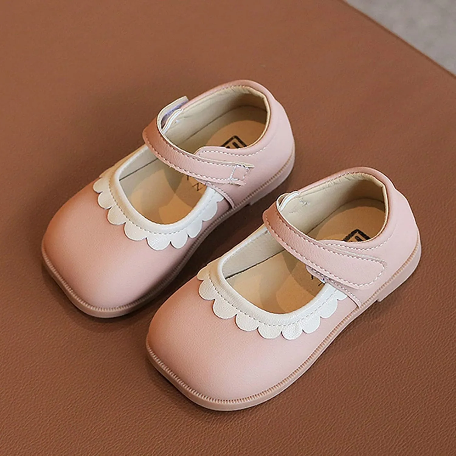 Toddler Casual Shoes Summer and Autumn Girls Boots Cute Flat Solid Color Lace Hook Loop Casual Comfortable Shoes