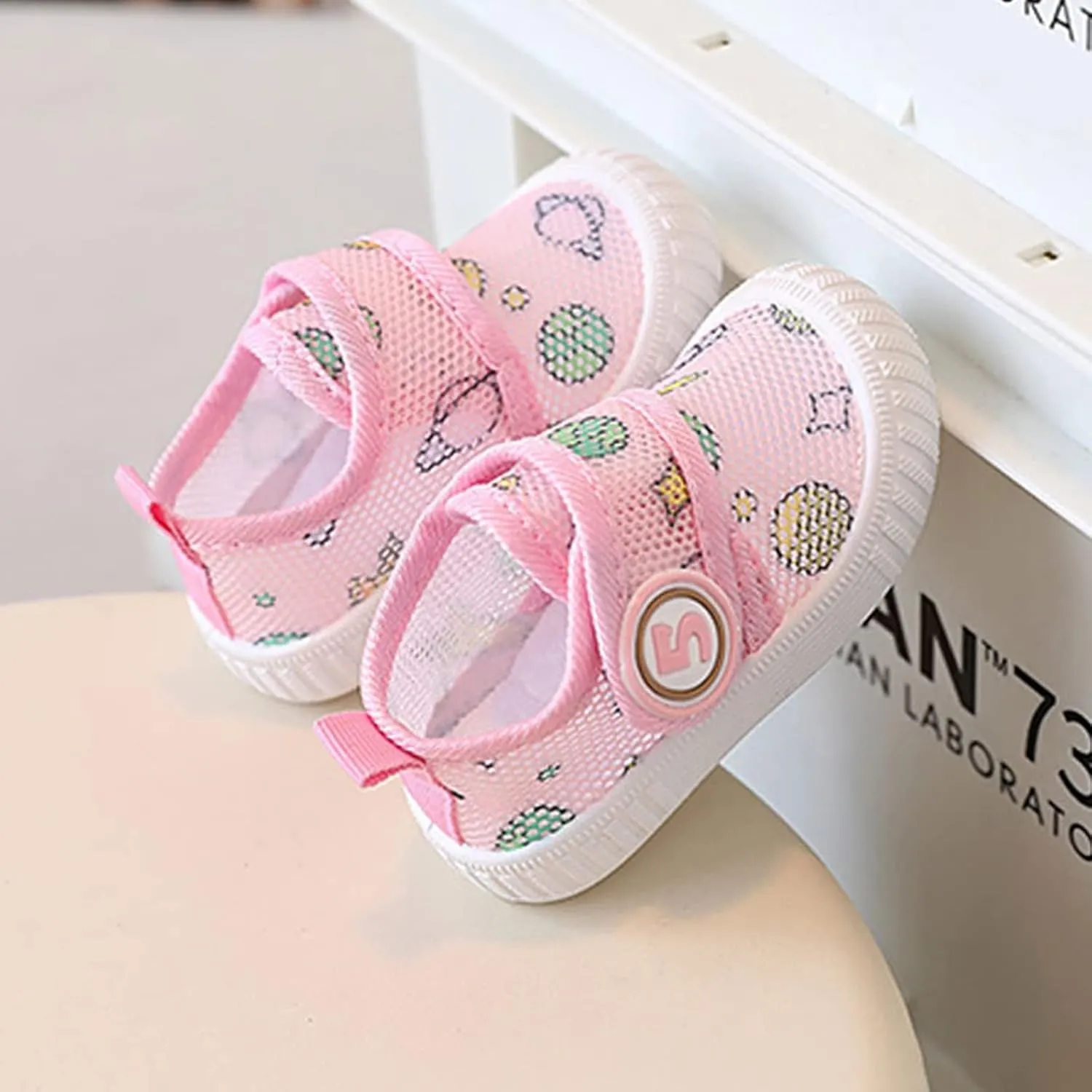 Toddler Girl Baby Boy Squeak Sneakers Cute Comfort Anti-Slip Soft Sole First-Walking Little Kid Trainers Shoes