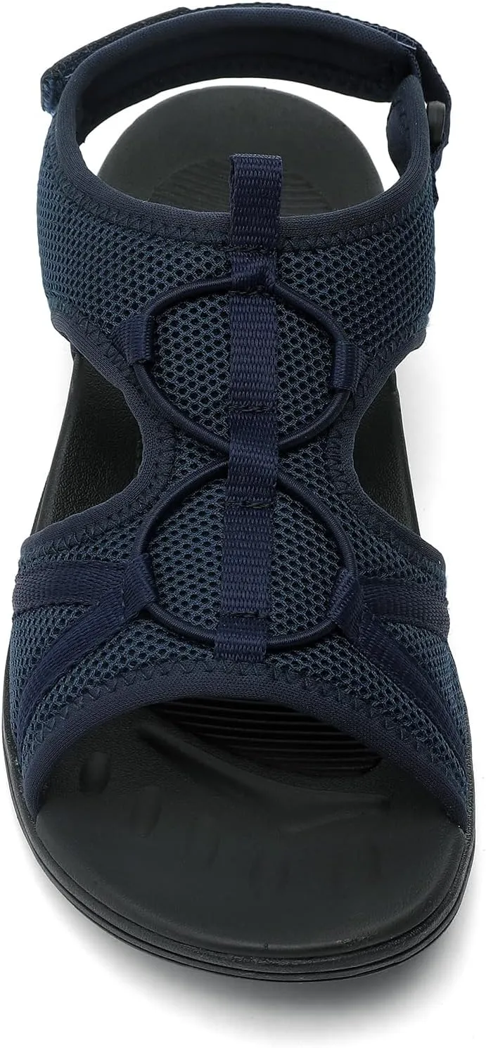 UBFEN Womens Hiking Sandals Comfortable Walking Sandals Summer Sport Breathable Arch Support