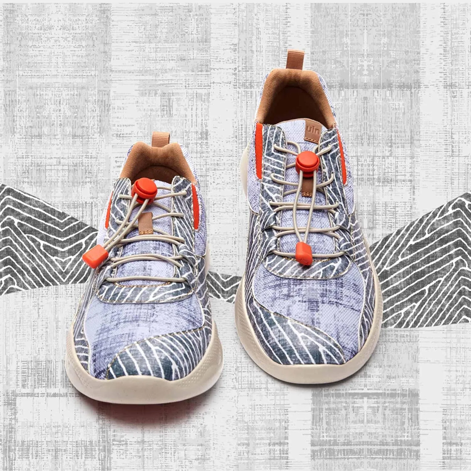 UIN Men's Fashion Sneakers Walking Casual Slip Ons Microfiber Comfortable Lightweight Art Painted Athletic Travel Shoes Mijas