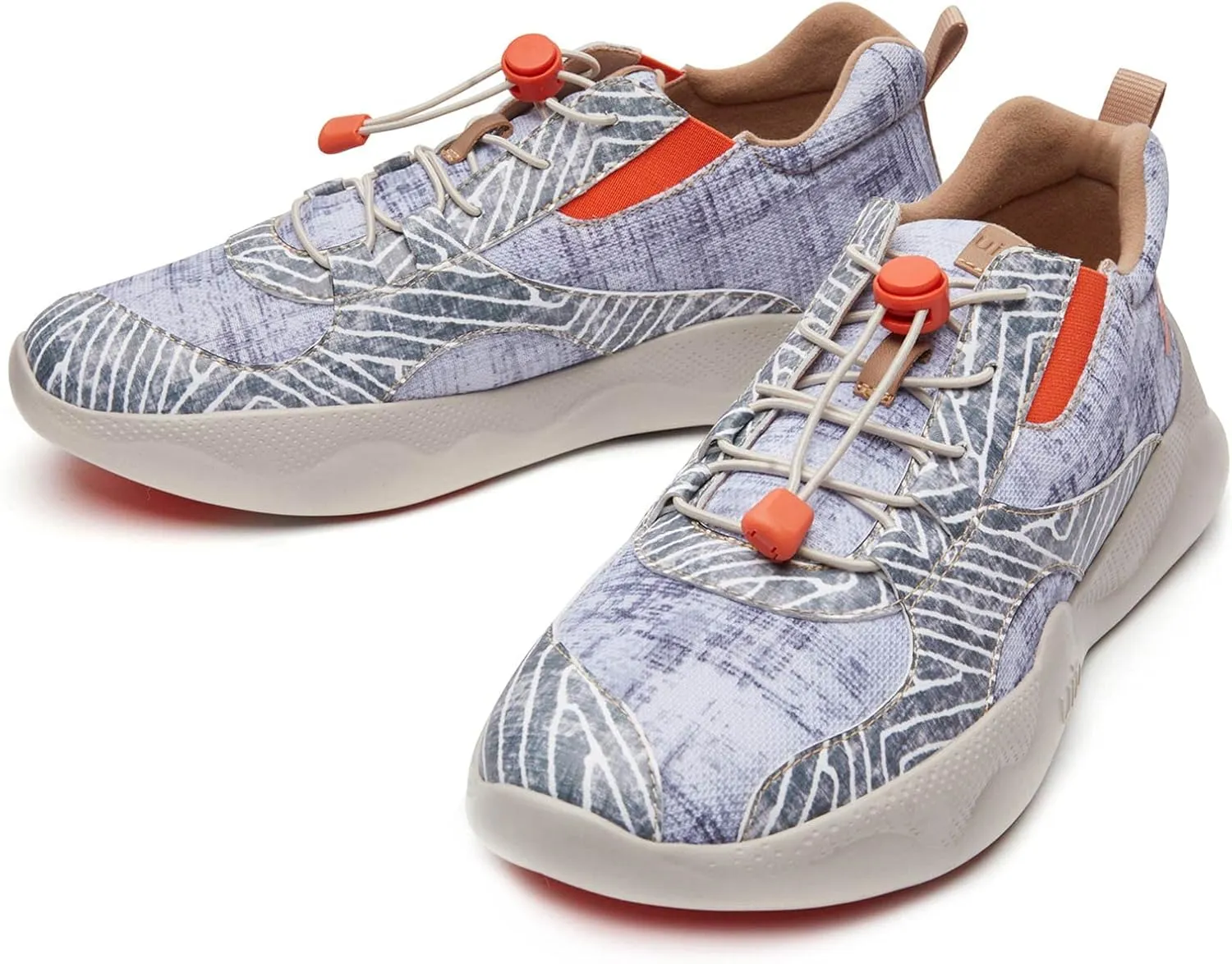 UIN Men's Fashion Sneakers Walking Casual Slip Ons Microfiber Comfortable Lightweight Art Painted Athletic Travel Shoes Mijas