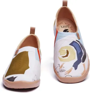 UIN Women's Slip Ons Canvas Lightweight Flats Sneakers Walking Casual Loafers Comfortable Art Painted Travel Shoes Fishing (7)
