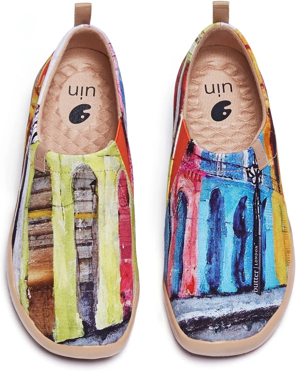 UIN Women's Slip Ons Canvas Lightweight Flats Sneakers Walking Casual Loafers Comfortable Art Painted Travel Shoes Old Havana (8)