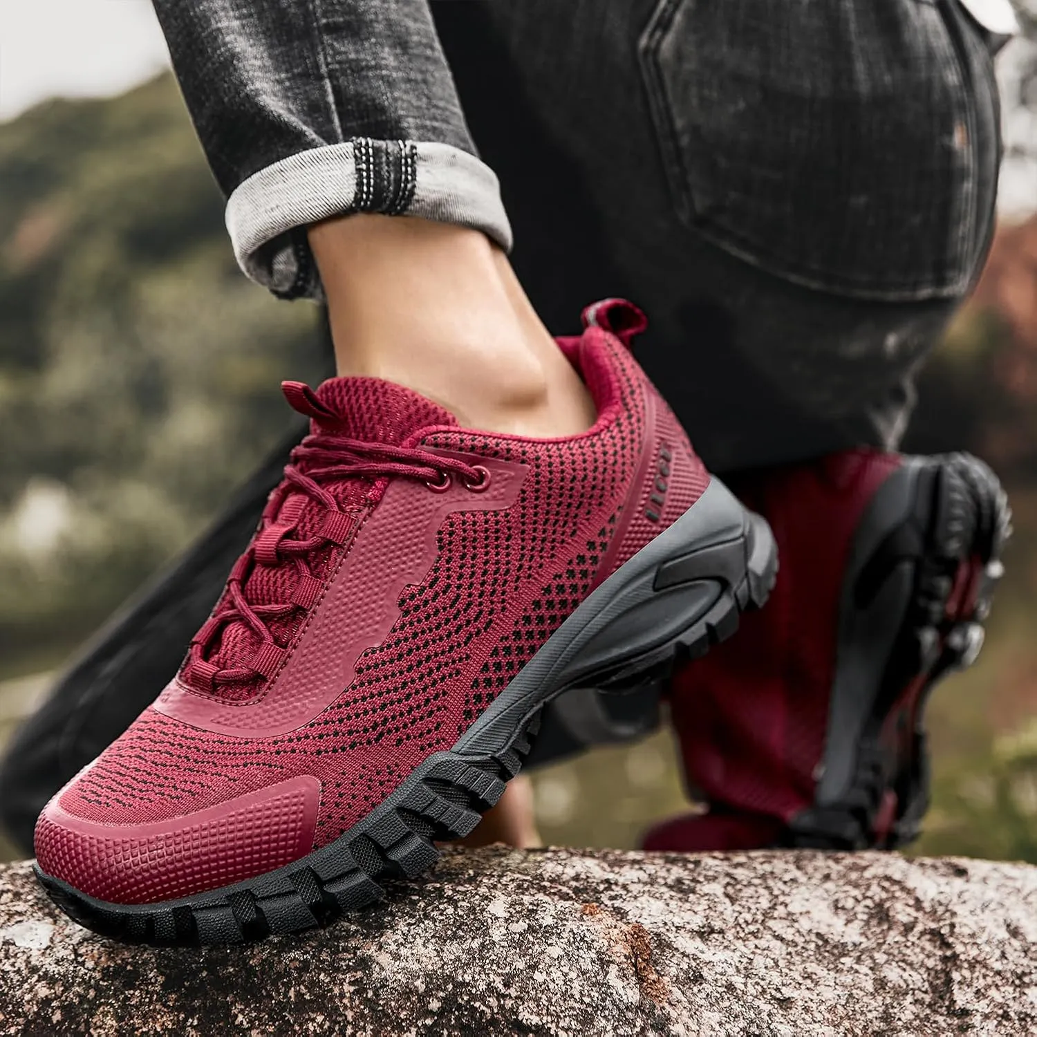 ulogu Waterproof Hiking Shoes for Men Women丨 Comfy Lightweight Non-Slip All Day Walking Work Sneakers 6-Month Warranty