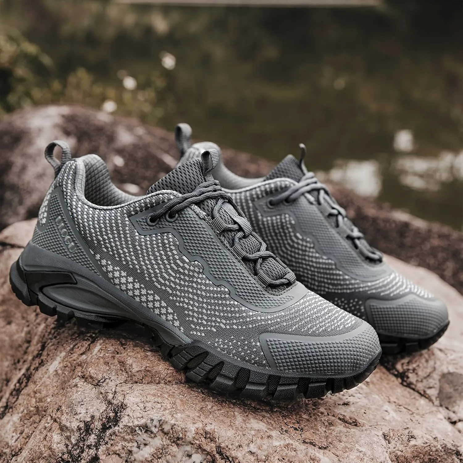 ulogu Waterproof Hiking Shoes for Men Women丨 Comfy Lightweight Non-Slip All Day Walking Work Sneakers 6-Month Warranty