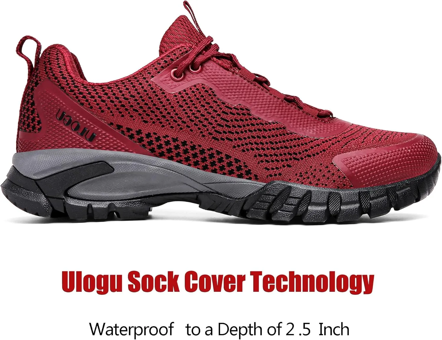 ulogu Waterproof Hiking Shoes for Men Women丨 Comfy Lightweight Non-Slip All Day Walking Work Sneakers 6-Month Warranty