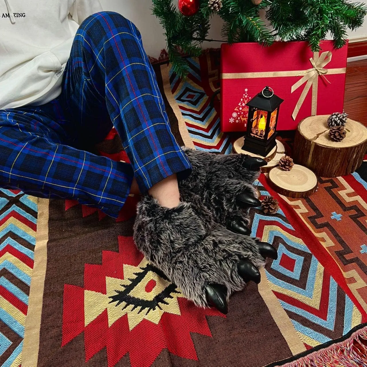 ULTRAIDEAS Animal Paw Slippers for Women and Men, Funny Claw Slippers for Adult and Kids, Unisex Cute Costume House Shoes