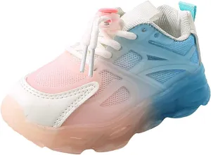 Unisex-Child Lights Up Sneaker Lightweight Breathable Running Shoes Soft Casual Sport Athletic Trainer for Kids