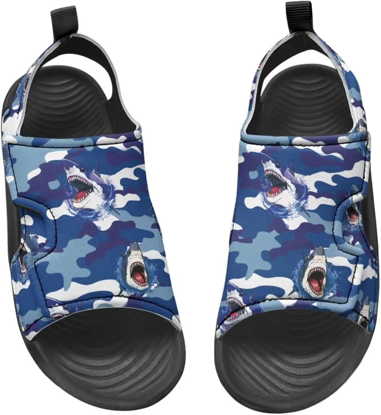 Unisex Sandals for Boys Girls Hook and Loop Sport Outdoor Hiking Athleic Sandals Open Toe Water Shoes Lightweight