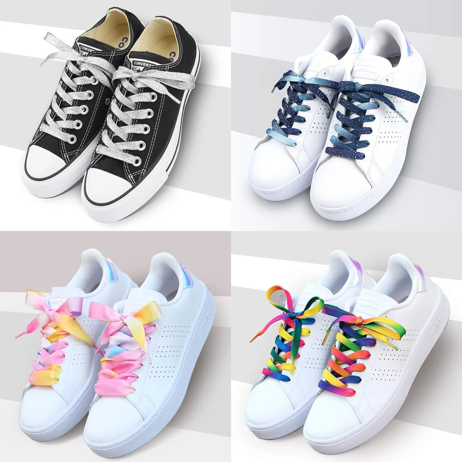 Vibrant Shoelaces for Fun, Cool Design with Metal Aglets 1 Pair