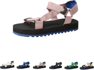Walking Sandals Women Comfort Platform Summer Hook and Loop Open Toe Low Top Bottom Roman Style Fashion Foam Shoes