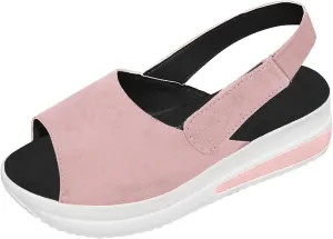Wide Width Platform Wedge Sandals for Women Summer Heels Dressy Open Toe Buckle Ankle Strap Flip Flops Walking Strappy Slip on Shoes 2025 Beach Fashion