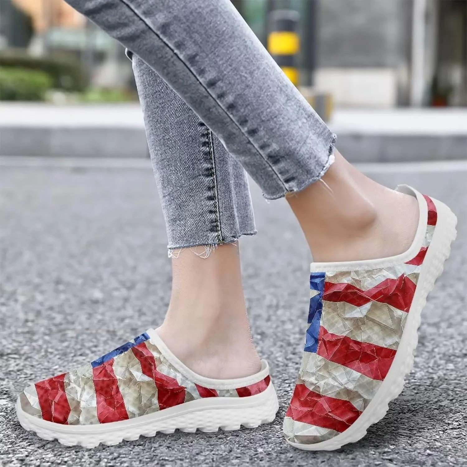 Women Half Sport Mesh Shoes - Lightweight Walking Sneakers with Soft Sole & Comfortable Insole for Daily Use