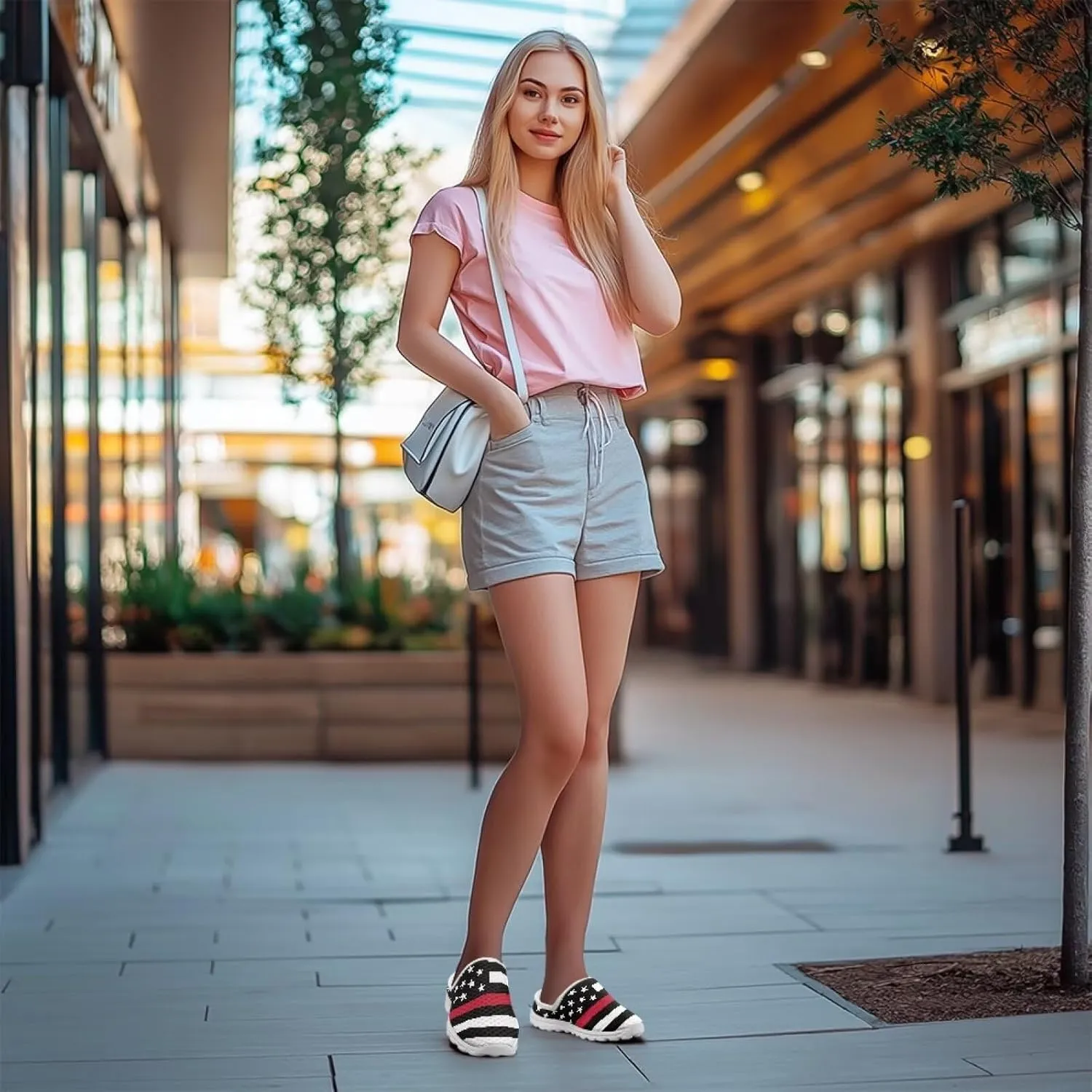 Women Half Sport Mesh Shoes - Lightweight Walking Sneakers with Soft Sole & Comfortable Insole for Daily Use