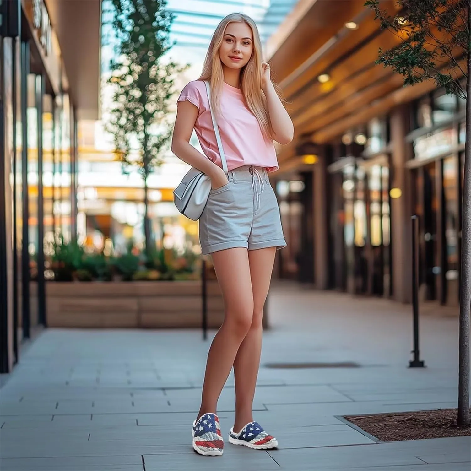 Women Half Sport Mesh Shoes - Lightweight Walking Sneakers with Soft Sole & Comfortable Insole for Daily Use