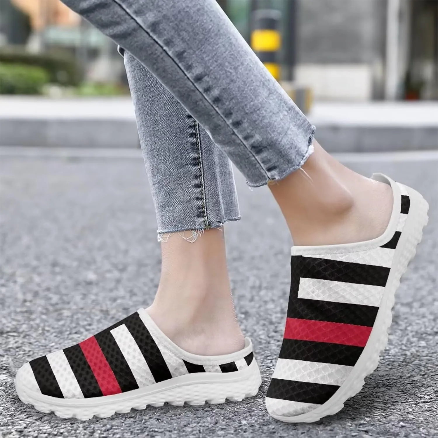 Women Half Sport Mesh Shoes - Lightweight Walking Sneakers with Soft Sole & Comfortable Insole for Daily Use